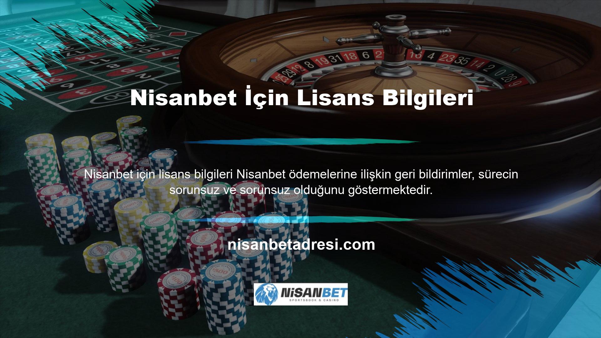 Nisanbet gelen olumlu geri dönüşler, sitedeki kullanıcı dostu ödeme sistemi ve sorunsuz işlemlerden kaynaklandı